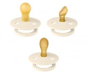 Pack of 3 BIBs Try-It Pacifiers Ivory