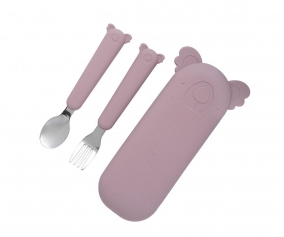 Set de couverts Koala Zoe Mauve