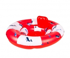 Gonfiabile Swim Ring Baby Whale Red White