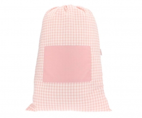 Sac pour tenue de rechange personnalisable Vichy rose