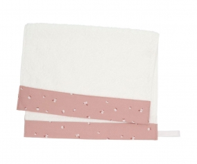 Serviette pour garderie personnalisable Petite Fleur Rose