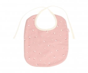 Babero Algodn Petite Fleur Rose Personalizable