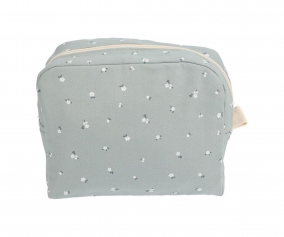 Grande trousse de toilette personnalisable Petite Fleur Verte