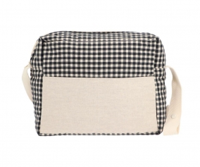 Sac de poussette pour bb Vichy noir 