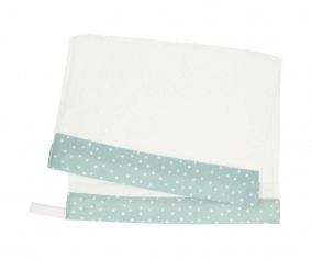 Serviette Crche Mini Star Green Personnalisable