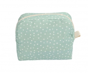 Grande trousse de toilette verte Mini Star personnalisable