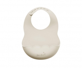 Babero Silicona Cream
