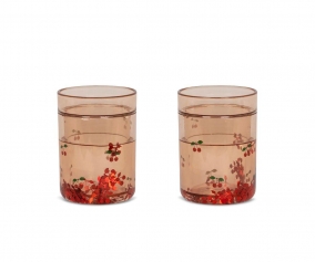 2 Vasos con Purpurina Cherry
