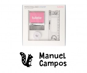 Sello Personalizado Ardilla + Cinta Blanca para Ropa Oscura