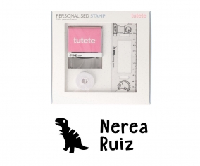 Sello Personalizado T-Rex + Cinta Blanca para Ropa Oscura
