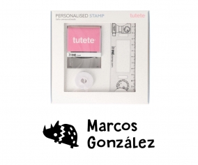 Sello Personalizado Triceratops + Cinta Blanca para Ropa Oscura