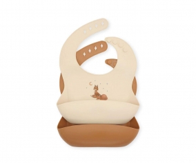 2 bavoirs en silicone Foxie 