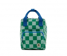 Zaino Piccolo Studio Ditte Blocks Green Blue Personalizzabile