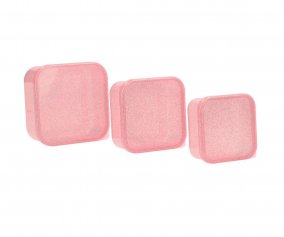 3 lancheiras Pink Glitter