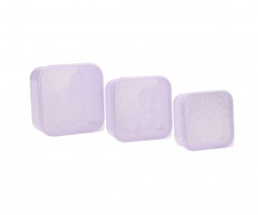3 Lunchboxes Glitter Lilac