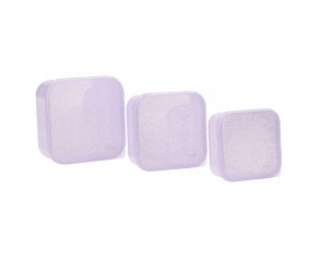 3 Cajas Almuerzo  Glitter Lilac