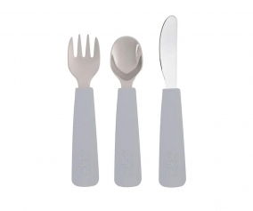 Set de 3 couverts Feedie Grey