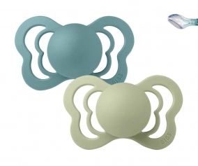 Pack 2 Succhietti BIBS Couture Island Sea/Sage Silicone