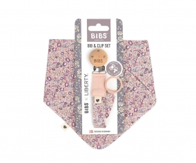 Pack Bandana e Portaciuccio BIBS Liberty Eloise Blush