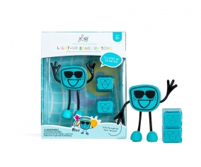 Personnage + 2 cubes illumins bleu Blair 