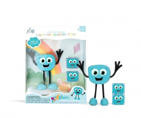 Personagem + 2 cubos iluminados em azul Blair
