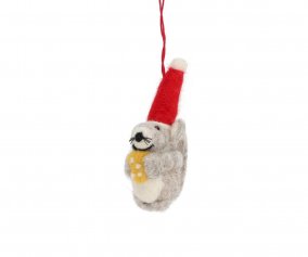 Adorno Navidad Ratoncito Light Grey