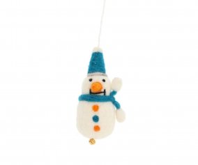 Boneco de Neve Cachecol Azul