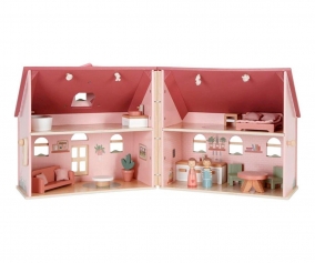 Casa de Muecas de Madera Portable