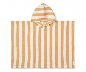 Poncho Paco Stripes White/Yellow Mellow