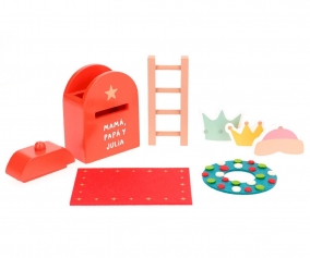 Caixa de correios Mgica Vermelha e Complementos Porta