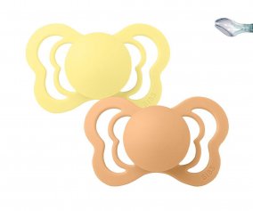 Pack 2 Succhietti BIBS Couture Desert Sand/Sunshine Silicone