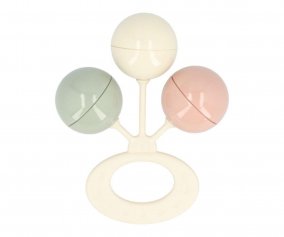 Chocalho de 3 bolas Cream-Blush-Sage 