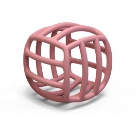 Balle anneau de dentition en silicone rose 