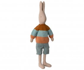Coniglio Maileg Rabbit T5 con Pantaloni Corti e Maglione