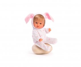 Pijama de beb com coraes e orelhas