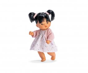 Mueca Cheni con Vestido Estampado y Toquilla Rosa