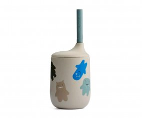 Vaso de Silicona con Pajita Ellis Monster / Mist
