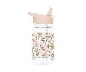 Garrafa plstico com palhinha Blossoms Pink 450 ml