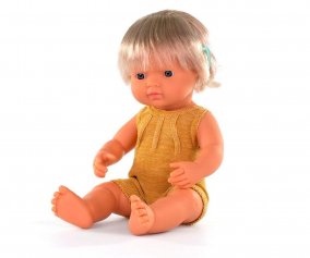 Mueca Caucsica Implante Coclear y Pelele Ocre 38 cm