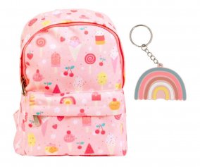 Mochila Infantil Mini Ice-Cream Personalizabel + Llavero Rainbow
