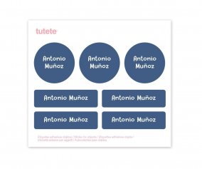 6 adesivos para objetos Blue