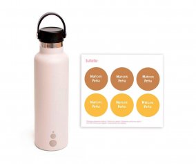 Bottiglia Termica Nude 600ml+6 Etichette Rotonde Yellow Gratis