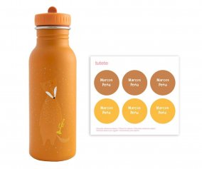 Botella Acero Trixie Mr. Fox 500ml + 6 Pegatinas Redondas Yellow Regalo