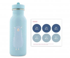 Bottiglia Acciaio Trixie Mr.Alpaca 500ml+6 Etichette Rotonde Blue Gratis