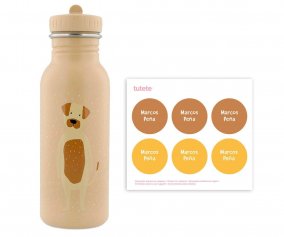 Bottiglia Acciaio Trixie Mr.Dog 500ml+6 Etichette Rotonde Yellow Gratis