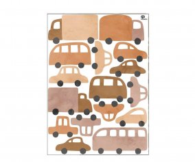 Adesivi Murali Cars Brown