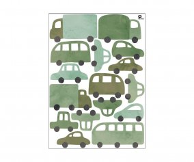 Adhesivos Pared Cars Green