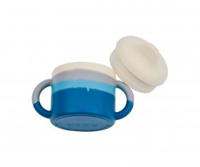 Silicone Mug with Handles Color Splash Desert Teal Ombre