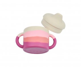 Tasse en silicone avec poignes Color Splash Mauve Rose Ombre