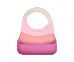 Bavoir en silicone Color Splash mauve Rose Ombre